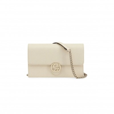 GUCCI DOLLAR CALFSKIN INTERLOCKING G CHAIN WALLET 615523 (20*13*6cm)